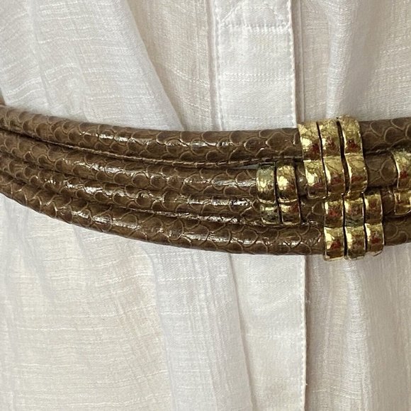 NWOT Vintage "Leather Shop" elastic belt size M - Picture 4 of 5